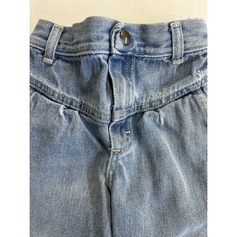 Vintage Blues In Motion 3T Light Wash Denim Jeans Toddler Elastic Back Waist 90s